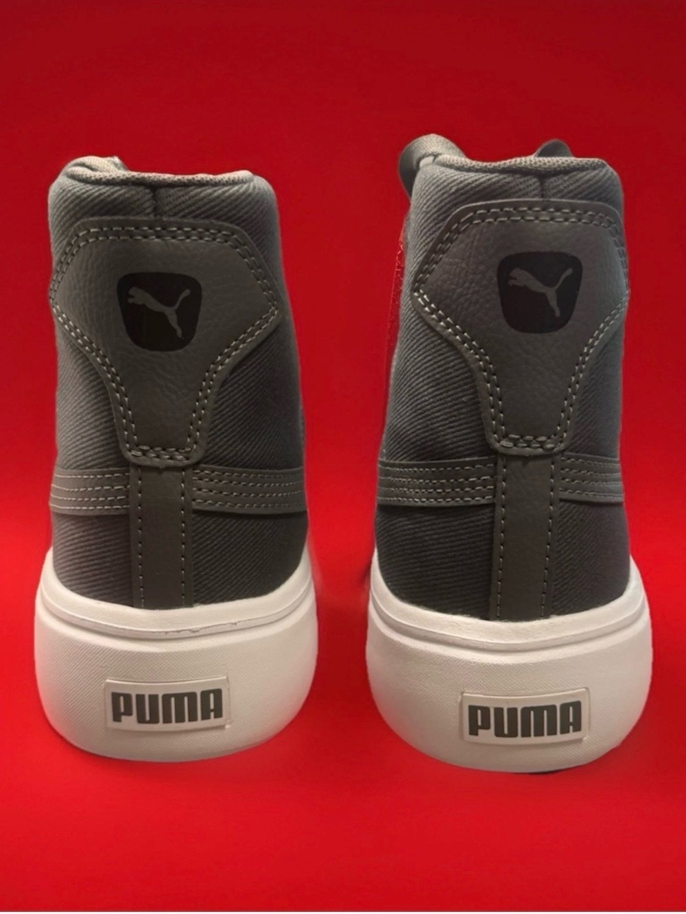 Puma Kaia Mid Women’s 8.5 High-Top Sneakers Gray White Softfoam + Comfort NEW - Picture 5 of 9